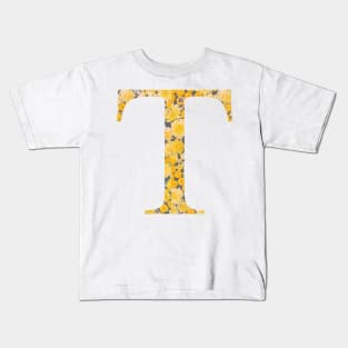 Tau Sorority Sunflower Sticker Kids T-Shirt